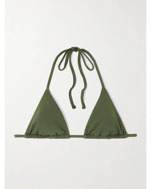 Matteau Green The String Recycled Triangle Bikini Top