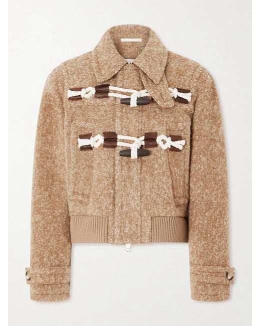 S.S.Daley Natural Cropped Alpaca-Blend Bomber Jacket
