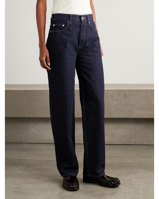 Loulou de Saison Blue Samur High-Rise Straight-Leg Jeans