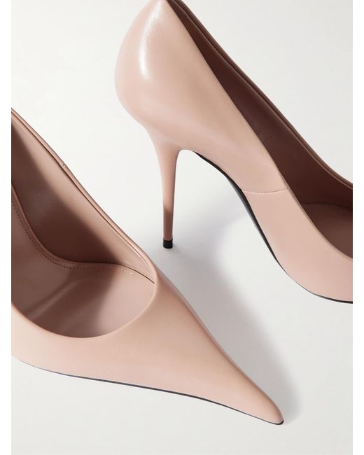 Saint Laurent White Élysée Leather Pumps