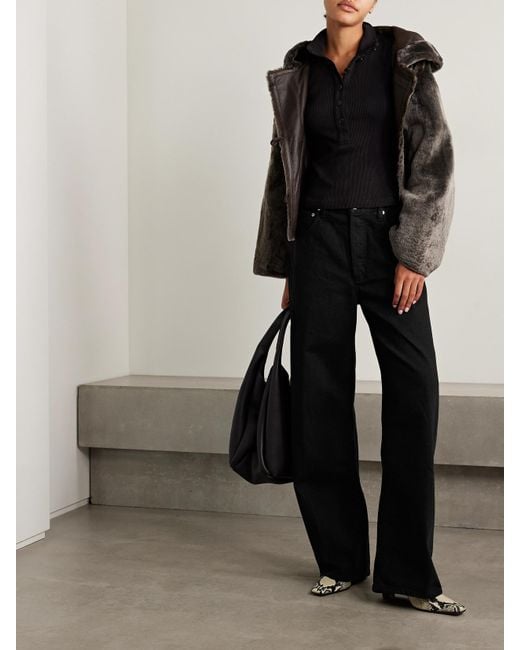 Citizens of Humanity Black Ayla Baggy Mid-Rise Jeans