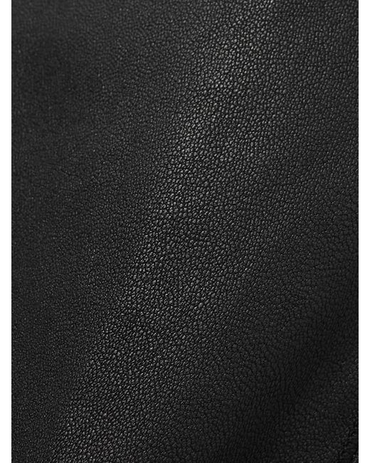 Givenchy Black Overlock Leather Leggings