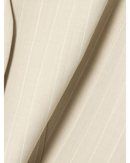 St. Agni Natural Pinstriped Wool-Blend Twill Vest