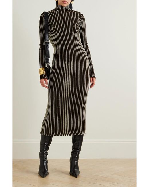 Jean Paul Gaultier Black The Body Morphing Knitted Dress