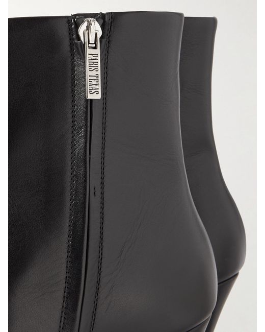 Paris Texas Black Jane Leather Ankle Boots