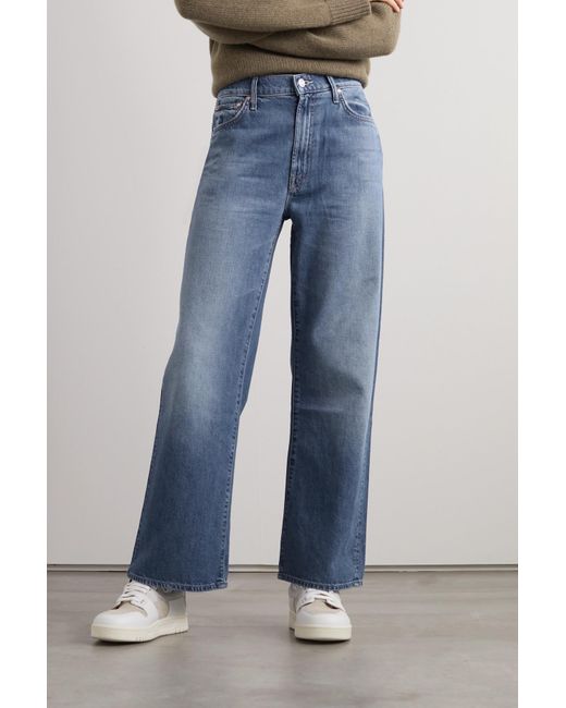 The Dodger Cropped High-rise Wide-leg Jeans in Blue | Lyst
