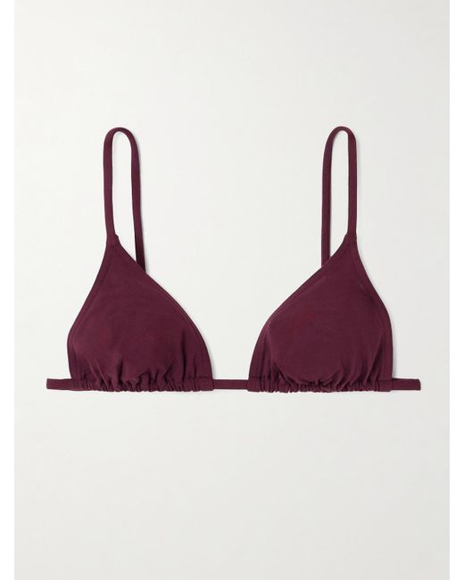 Eres Purple Les Essentiels Mouna Triangle Bikini Top