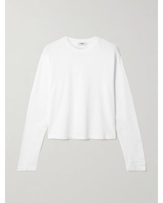Agolde White Sydney Organic Cotton-Jersey T-Shirt