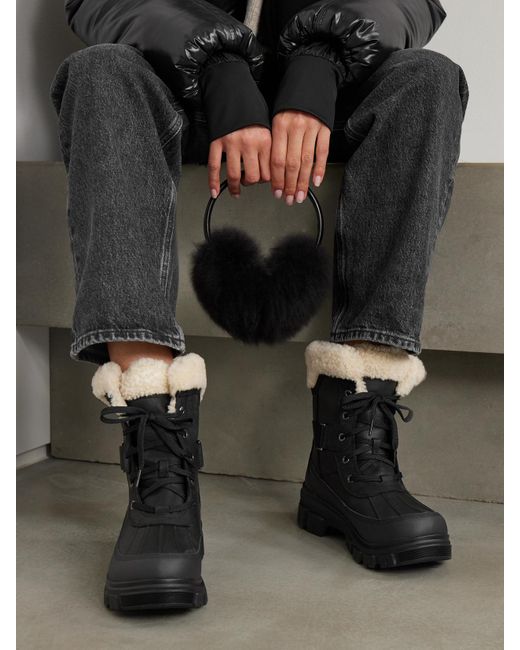 Bottines En Cuir Doublées De Peau Lainée Torino V Parc Sorel en coloris Black