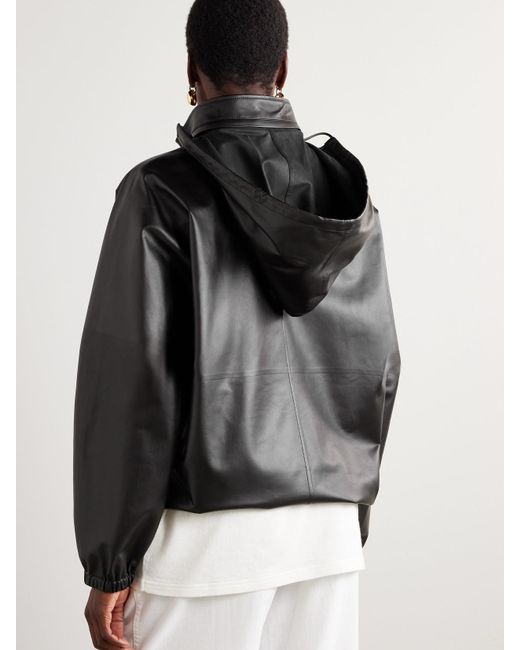 The Row Black Jilly Leather Jacket