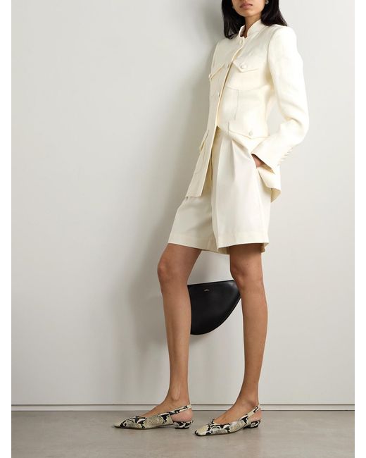 Rohe Natural Pleated Woven Shorts