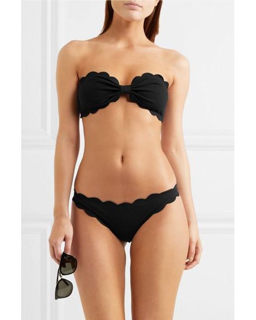 Marysia Swim Synthetik Antibes Bandeau Bikini Oberteil Mit Wellenkanten In Schwarz Lyst