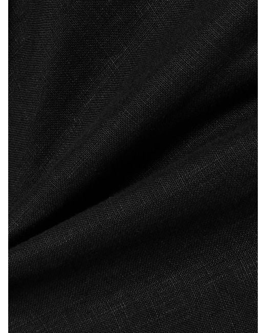 Deiji Studios Black One-Shoulder Linen Top