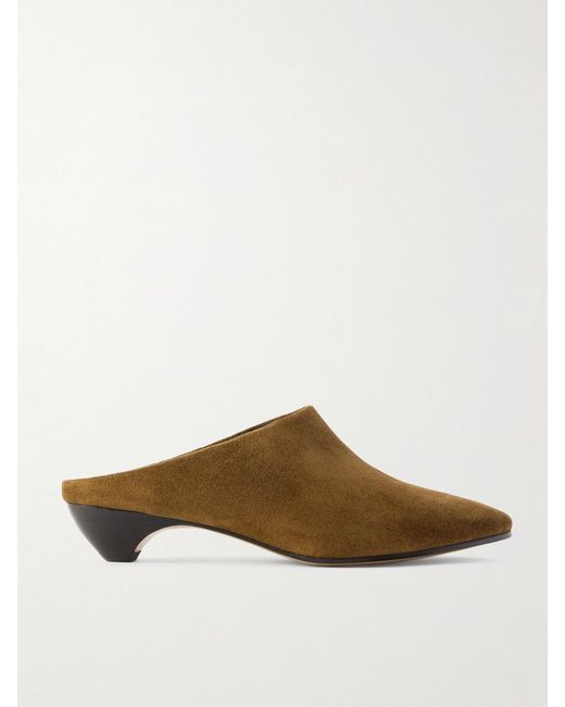 Le Monde Beryl Brown Allegra 35 Suede Mules