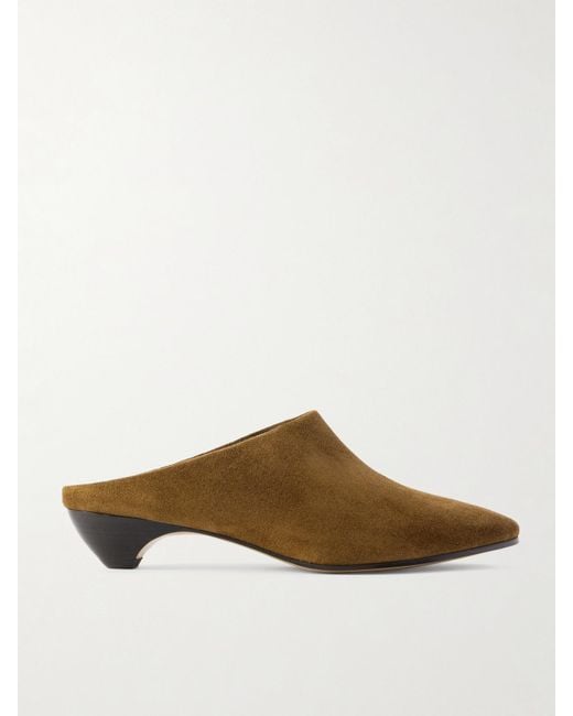 Le Monde Beryl Brown Allegra Suede Mules