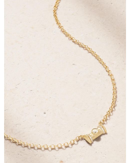 L'Atelier Nawbar Natural Mini Warrior 18-Karat Diamond Choker