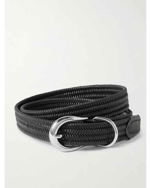 DEHANCHE Black Hollyhock Braided Leather Belt