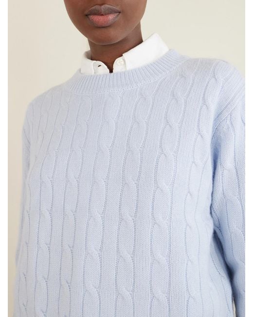 arch4 White Tinka Cable-Knit Cashmere Sweater