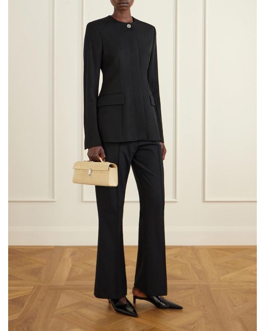 SAVETTE Natural Slim Symmetry Suede Tote