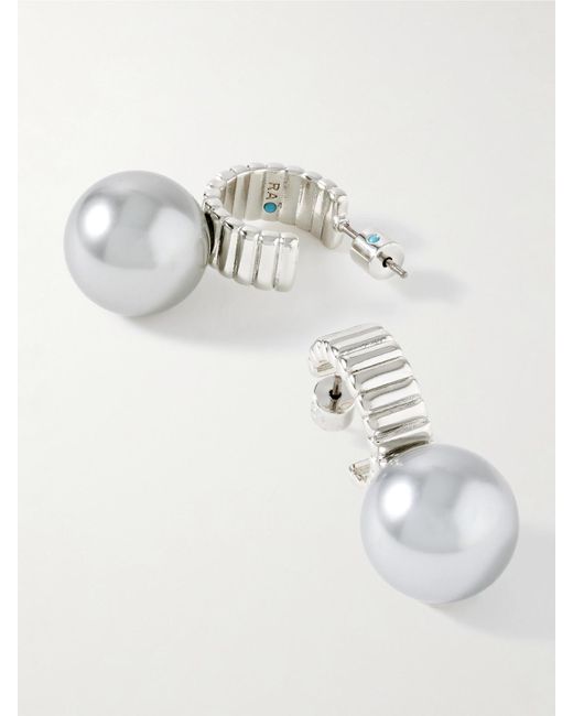 Roxanne Assoulin White The Swan-Tone Earrings