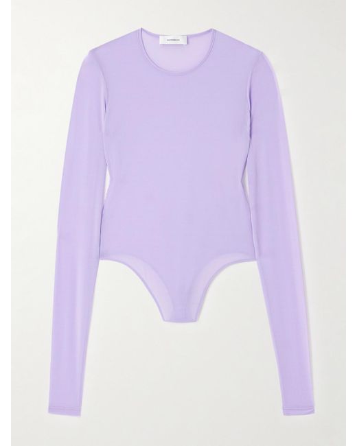 Wardrobe NYC Purple Body Aus Stretch-Jersey