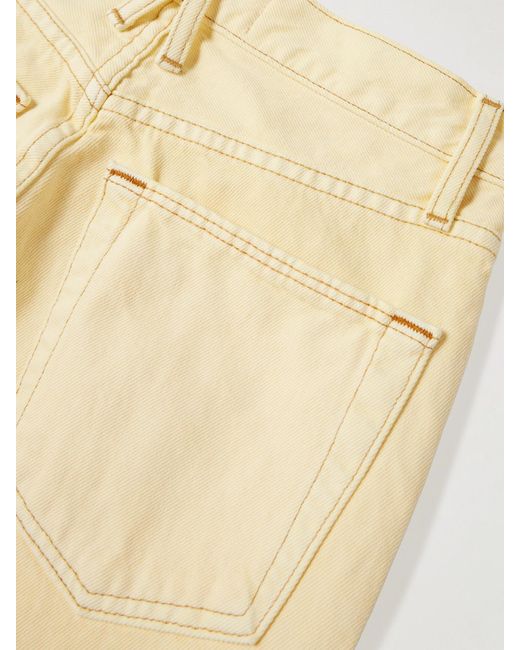 SLVRLAKE Denim Natural London Cropped High-Rise Straight-Leg Jeans