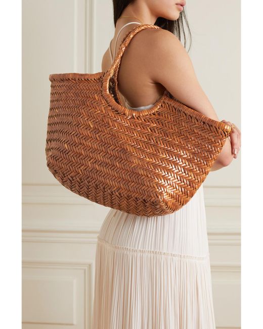 Dragon Diffusion Brown Nantucket Large Woven Leather Tote