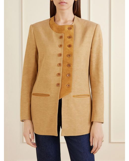 Giuliva Heritage Natural Lara Linen-Blend Blazer