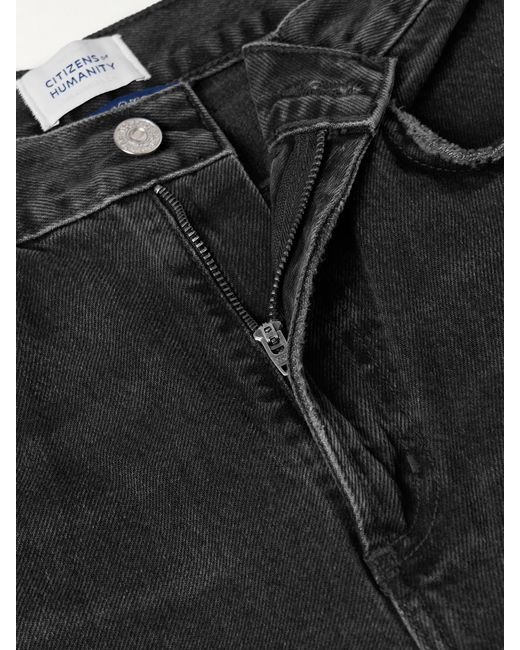 Citizens of Humanity Black Paloma Mid-Rise Wide-Leg Jeans