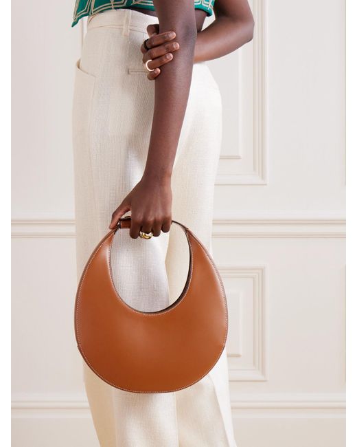 Staud Brown Moon Leather Tote