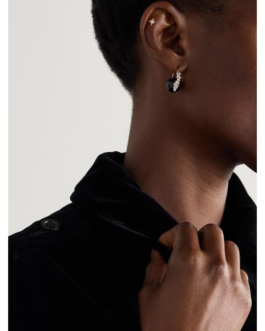 Sydney Evan Natural Cocktail 14-Karat, Onyx And Diamond Earrings