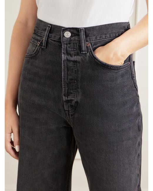 Agolde Blue Vintage Loose High-Rise Straight-Leg Jeans