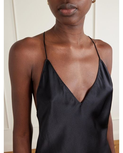 Nili Lotan Black Emile Silk-Satin Cami