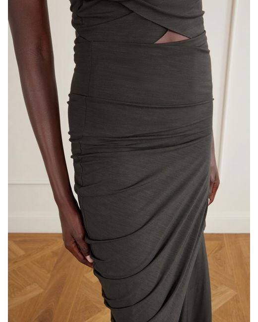 Cortana Black Myia Crepe Maxi Skirt