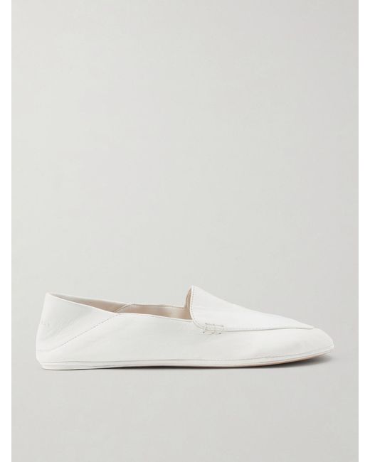 Calvin Klein White Vela Leather Loafers