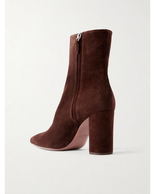 Paris Texas Brown Anja 85 Suede Ankle Boots