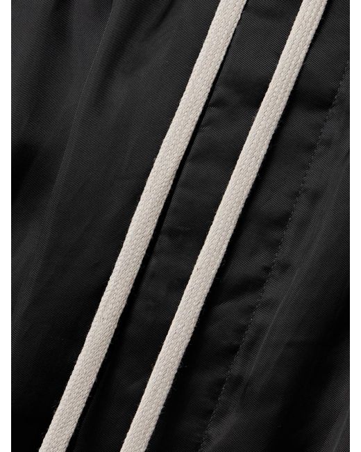 Rick Owens Black Satin-Twill Tapered Pants