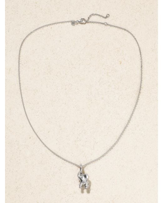 Ole Lynggaard Copenhagen Natural Elephant Kette Aus 18 Karat Weißgold Mit Diamant