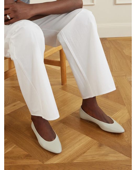 Aeyde Natural Ellie Leather Ballet Flats