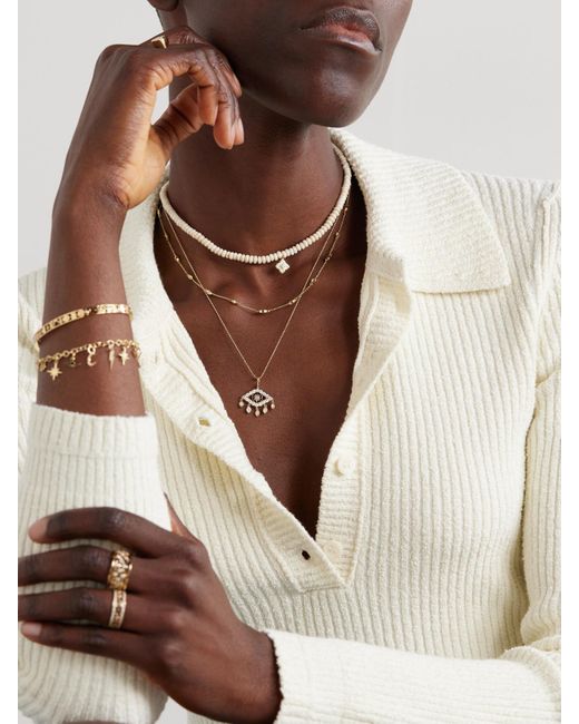 Sydney Evan Natural 14-Karat Diamond Necklace