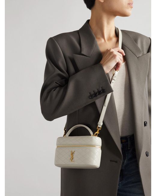 Saint Laurent Natural Gaby Vanity Schultertasche Aus Leder