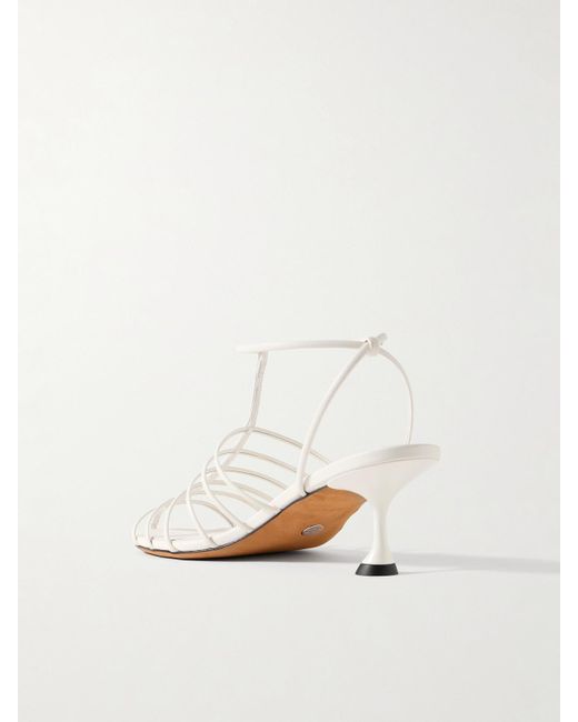 Proenza Schouler White Tee Cage Leather Sandals