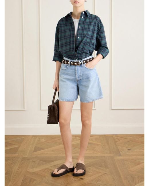 Agolde Blue Dame Denim Shorts