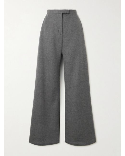Loro Piana Gray Cashmere Flared Pants