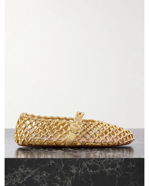 Eden Woven Metallic Leather Ballet Flat