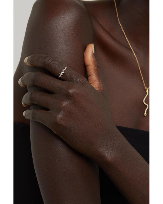 Ileana Makri Natural Twisted Boa 18-Karat And Diamond Ring