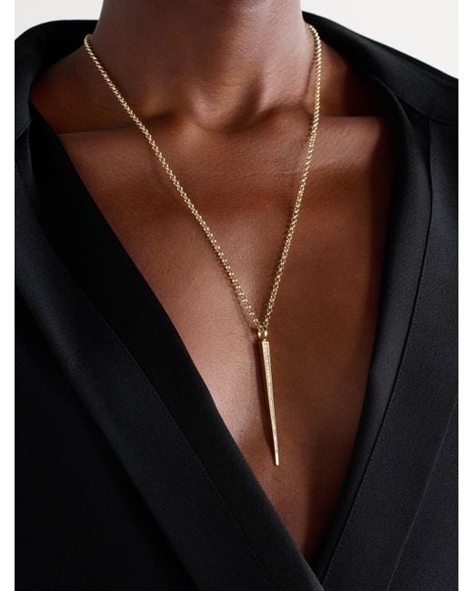 BY PARIAH Natural Sticks And Stones 14-Karat Recycled Diamond Necklace