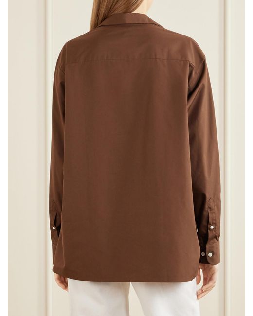 Comme Si Brown Cotton-Poplin Shirt