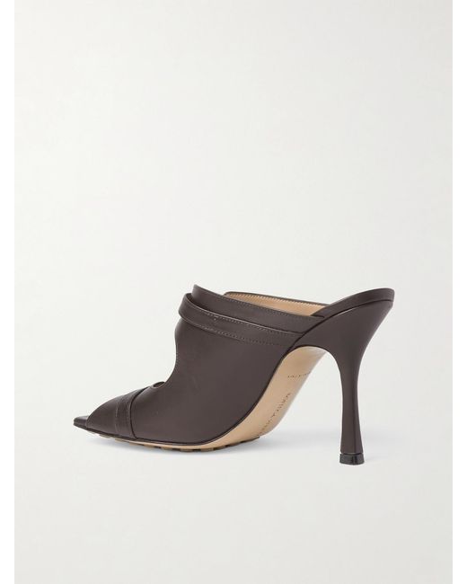 Bottega Veneta Brown Stretch Buckle Leather Sandals