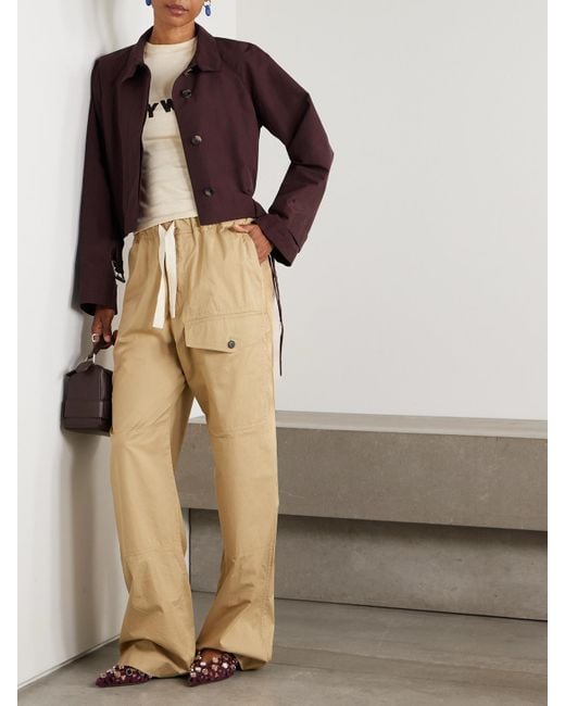 Veste En Tissu Technique De Coton Mélangé À Ceinture Loewe en coloris Red